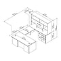 Bush Business Furniture Office 500 72"W U Shaped Executive Desk with Drawers and Hutch, Storm Gray (OF5003SGSU)~#|#~sp81712311_sc7