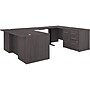 Bush Business Furniture Office 500 72"W Adjustable U-Shaped Executive Desk with Drawers, Storm Gray (OF5005SGSU)~#|#~sp81712344_sc7