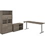 Bush Business Furniture Office 500 72"W Adjustable Desk with Storage and Bookcase, Modern Hickory (OF5006MHSU)~#|#~sp81712381_sc7
