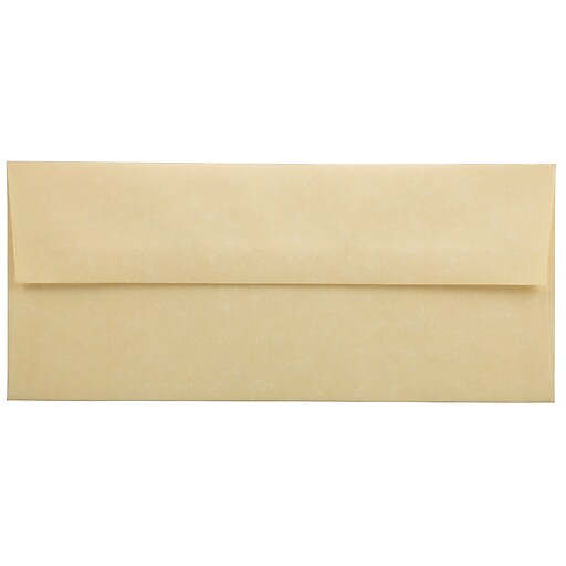 JAM Paper Open End 10 Business Envelope, 4 1/8" x 9 1/2", Gold Yellow