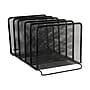 Rolodex 5-Compartment Wire Mesh File Organizer, Black (22141)~#|#~sp82115871_sc7