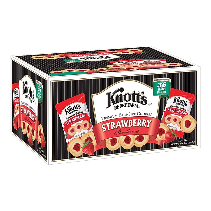 Knott's Berry Farm Premium Bite Size Strawberry Shortbread, 2 oz