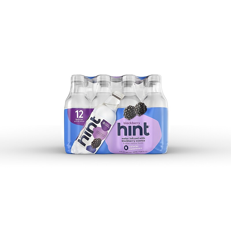 Hint Blackberry Flavored Water, 16 Oz., 12/Carton (00034) image 1