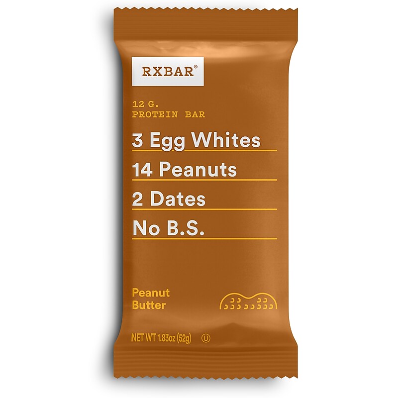 RX Bar Gluten Free Peanut Butter Protein Bar, 1.83 oz, 12/Box (CGO00427) image 1
