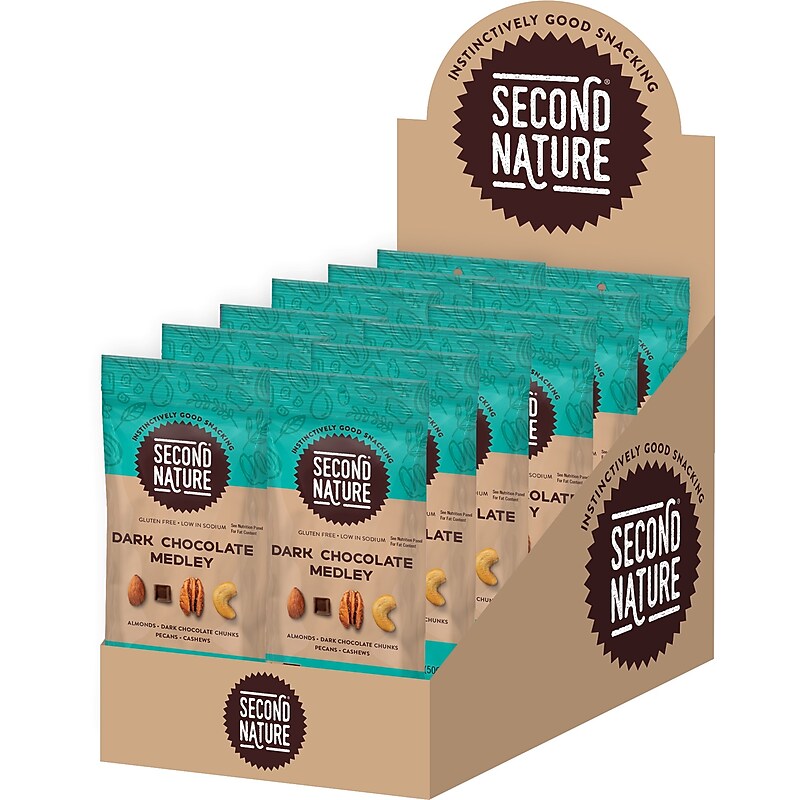 Second Nature Gluten Free Dark Chocolate Medley Nut Snack Mix, 1.75 oz., 12/Pack (1178) image 1