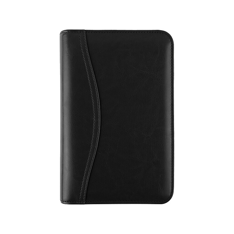 Undated AT-A-GLANCE Starter Set 3.75" x 6.75" Faux Leather Personal Organizer, Black (033-0240-05) image 1
