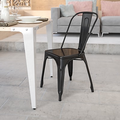 Flash Furniture Perry Contemporary Metal Dining Chair, Black (CH31230BK) Sansujyuku sansujyuku.com