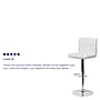 Flash Furniture Contemporary Vinyl Adjustable Height Barstool with Back, White (DS810MODWH)~#|#~sp82711377_sc7