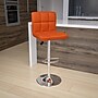 Flash Furniture Contemporary Vinyl Barstool with Back, Adjustable Height, Orange (DS810MODORG)~#|#~sp82711386_sc7