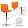 Flash Furniture Contemporary Vinyl Barstool with Back, Adjustable Height, Orange (DS810MODORG)~#|#~sp82711389_sc7