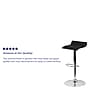 Flash Furniture Contemporary Vinyl Low Back Barstool, Adjustable Height, Black (DS801CONTBK)~#|#~sp82711408_sc7