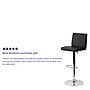 Flash Furniture Contemporary Vinyl Panel Back Barstool, Adjustable Height, Black (CH92066BK)~#|#~sp82711634_sc7