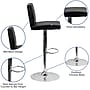 Flash Furniture Contemporary Vinyl Panel Back Barstool, Adjustable Height, Black (CH92066BK)~#|#~sp82711635_sc7