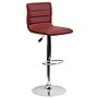 Flash Furniture Contemporary Vinyl Adjustable Counter Height Swivel Stool with Back, Burgundy (CH920231BURG)~#|#~sp82711645_sc7