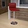 Flash Furniture Contemporary Vinyl Adjustable Counter Height Swivel Stool with Back, Burgundy (CH920231BURG)~#|#~sp82711646_sc7