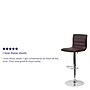 Flash Furniture Contemporary Vinyl Adjustable Counter Height Swivel Stool with Back, Brown (CH920231BRN)~#|#~sp82711662_sc7