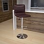 Flash Furniture Contemporary Vinyl Adjustable Counter Height Swivel Stool with Back, Brown (CH920231BRN)~#|#~sp82711763_sc7