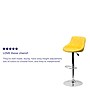 Flash Furniture Contemporary Vinyl Adjustable Height Barstool with Back, Yellow (CH82028AYEL)~#|#~sp82711803_sc7