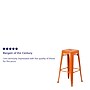 Flash Furniture Kai Industrial Metal Barstool without Back, Orange (CH3132030OR)~#|#~sp82711853_sc7