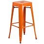 Flash Furniture Kai Industrial Metal Barstool without Back, Orange (CH3132030OR)~#|#~sp82711900_sc7