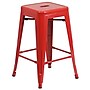 Flash Furniture Kai Industrial Metal Counter Stool without Back, Red (CH3132024RED)~#|#~sp82711904_sc7