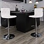 Flash Furniture Contemporary Vinyl Adjustable Height Barstool with Back, White (CH112080WH)~#|#~sp82712017_sc7