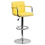 Flash Furniture Contemporary Vinyl Adjustable Height Barstool with Back, Yellow (CH102029YEL)~#|#~sp82712083_sc7