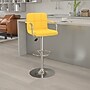 Flash Furniture Contemporary Vinyl Adjustable Height Barstool with Back, Yellow (CH102029YEL)~#|#~sp82712084_sc7