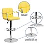 Flash Furniture Contemporary Vinyl Adjustable Height Barstool with Back, Yellow (CH102029YEL)~#|#~sp82712087_sc7