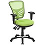 Flash Furniture Nicholas Ergonomic Mesh Swivel Mid-Back Multifunction Executive Office Chair, Green (HL0001GN)~#|#~sp82712458_sc7