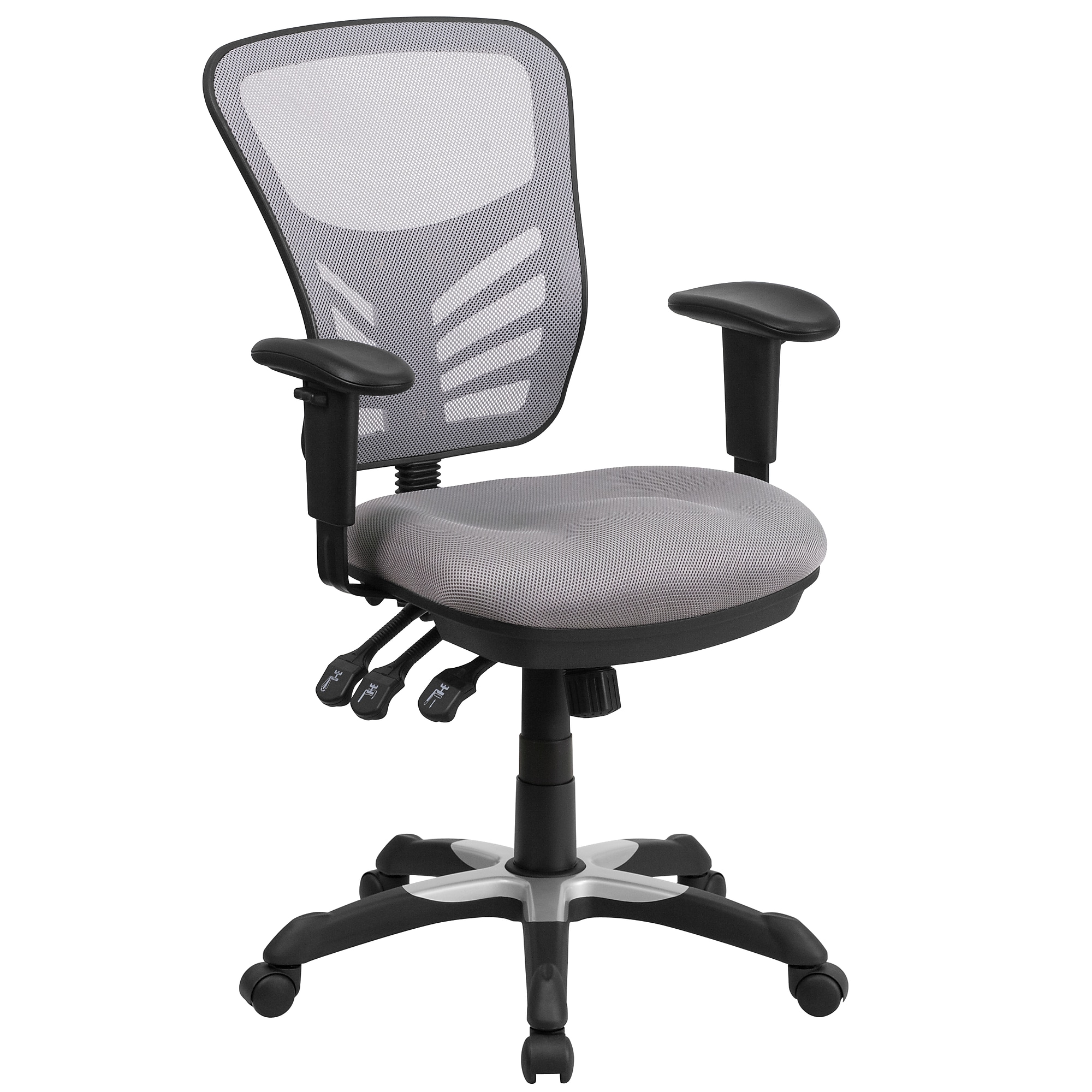 Flash Furniture Nicholas Ergonomic Mesh Swivel Mid-Back Multifunction Executive Office Chair, Gray (HL0001GY) Sansujyuku sansujyuku.com