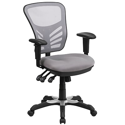 Flash Furniture Nicholas Ergonomic Mesh Swivel Mid-Back Multifunction Executive Office Chair, Gray (HL0001GY) Simolary simolary.com