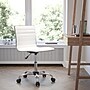 Flash Furniture Alan Armless Vinyl Swivel Low Back Task Office Chair, White/Chrome (DS512BWH)~#|#~sp82712621_sc7