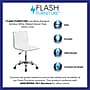 Flash Furniture Alan Armless Vinyl Swivel Low Back Task Office Chair, White/Chrome (DS512BWH)~#|#~sp82712623_sc7