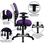 Flash Furniture Nicholas Ergonomic Mesh Swivel Mid-Back Multifunction Executive Office Chair, Purple (HL0001PUR)~#|#~sp82712676_sc7