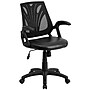 Flash Furniture Sam Ergonomic LeatherSoft/Mesh Swivel Mid-Back Task Office Chair, Black (GOWY82LEA)~#|#~sp82712686_sc7