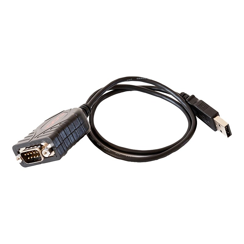 CODi 1.83' USB-A to RS-232 Adapter Cable, Black (A01026) image 1