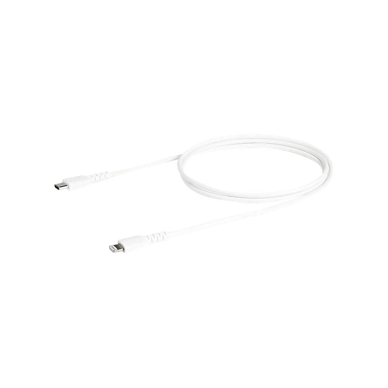 StarTech Lightning USB Cable for iPhone/iPad/iPod Touch, White (RUSBCLTMM1MW) image 1
