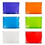 JAM Paper Plastic 3 Hole Punch Binder Envelopes with Zip Closure, Letter Booklet, 9.75 x 13, Assorted, 6/Pack (218ZB1ASRTD)~#|#~sp82921115_sc7