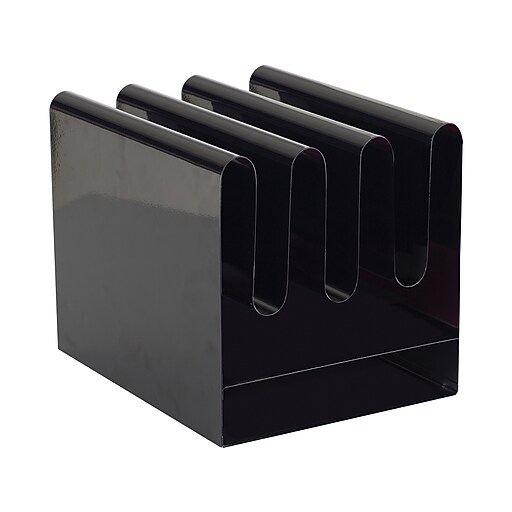 Safco Wave Front Loading Letter Tray, Letter Size, Black Steel (3223BL