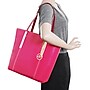 McKlein CRISTINA Fuchsia Genuine Leather Tote with Tablet Pocket, Large (97543)~#|#~sp82922434_sc7