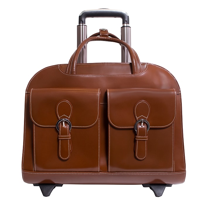 McKlein Davis L Series Leather Briefcase, Laptop Compatible