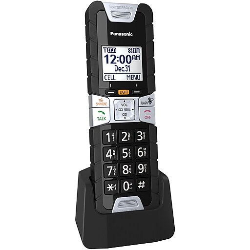 Panasonic KXTGTA61B Extra Rugged Cordless Phone Handset, Black at Staples