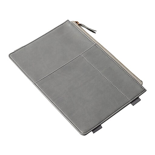 Martha Stewart Large Notebook Zipper Pouch, Gray (MS108G) Staples