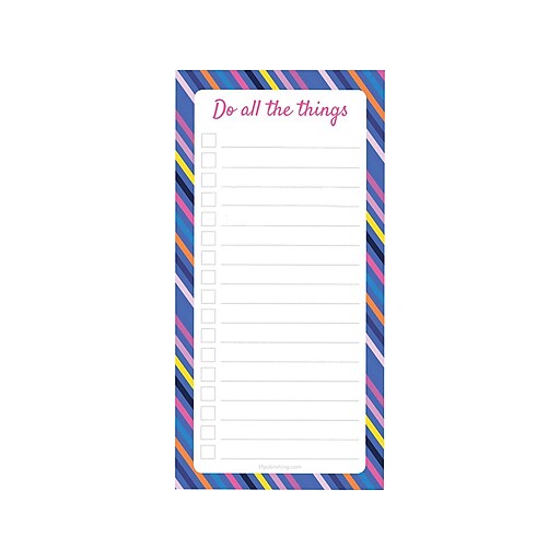 TF Publishing List Message Pad, 4" x 8", Bright Stripes, 52