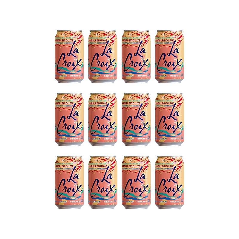 LaCroix Grapefruit Flavored Sparkling Seltzer Water, 12 oz., 12 Cans/Pack (NAV151520) image 1