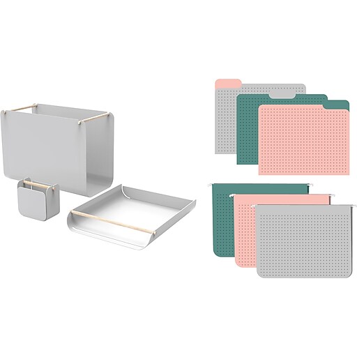 U Brands Arc Filing Value Pack Desk Organizer Set, Multicolor (4309U00