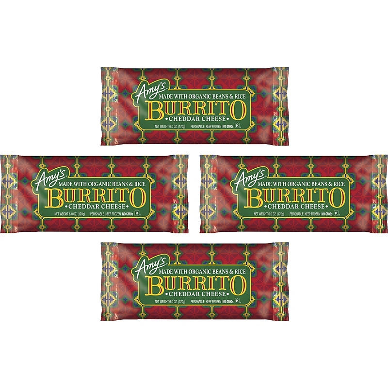 Amy's Cheddar Burrito, 6 oz., 4/Pack (903-00142) image 1