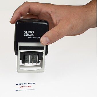 2000 Plus Dater, RECEIVED, ENTERED, PAID, FAXED, Blue and Red Inks (065005)