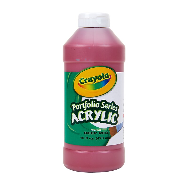 Crayola Portfolio Acrylic Paint, Deep Red, 16 oz. (20-4016-115) image 1